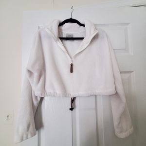 Urban Outfitters cropped fleece half zip sweatshirt